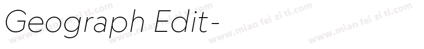 Geograph Edit字体转换